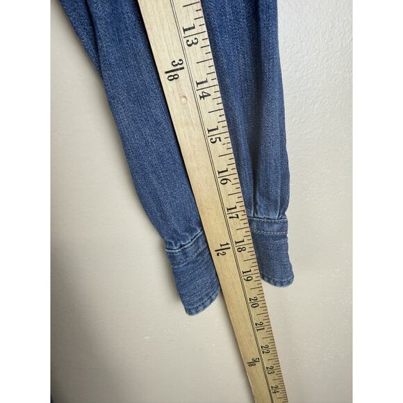 Polo Ralph Lauren Denim Shirt Dress Girls Size 10 Button Up Blue Fit Flare - Picture 11 of 13